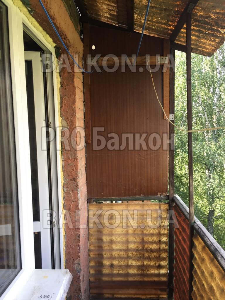 ФотоФранцузский балкон с выносом по полу. Киев, Белрогодская 10 16